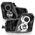 AnzoUSA 121417 Projector Headlights with Halo Black (SMD LED)