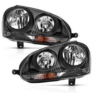 AnzoUSA 121542 Crystal Headlight Black (Halogen Only)