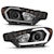 AnzoUSA 121562 Projector Headlights with Light Bar Black Housing with Drl