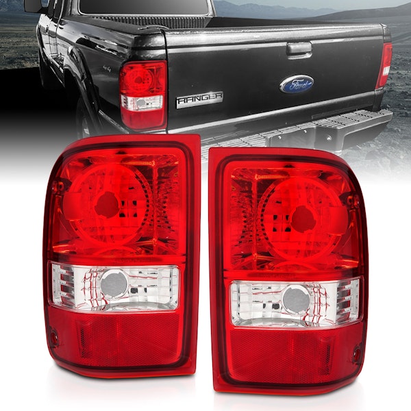 AnzoUSA 211182 Taillights With Red/Clear Lens  (OE Replacement)