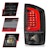 AnzoUSA 311368 LED Tail Lights with Light Bar Black Housing Clear Lens