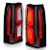 AnzoUSA 311374 LED Tail Lights with Light Bar Black Housing Clear Lens