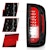 AnzoUSA 311405 Full LED Tail Lights with Light Bar Black Housing Clear Lens