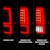 AnzoUSA 311438 Full LED Tail Lights w/ Red Light Bar Sequential Signal Chrome Housing Clear Len