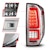 AnzoUSA 311438 Full LED Tail Lights w/ Red Light Bar Sequential Signal Chrome Housing Clear Len