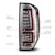 AnzoUSA 311438 Full LED Tail Lights w/ Red Light Bar Sequential Signal Chrome Housing Clear Len