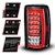 AnzoUSA 311448 Full LED Tail Lights with Light Bar Black Housing Clear Lens
