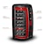 AnzoUSA 311448 Full LED Tail Lights with Light Bar Black Housing Clear Lens