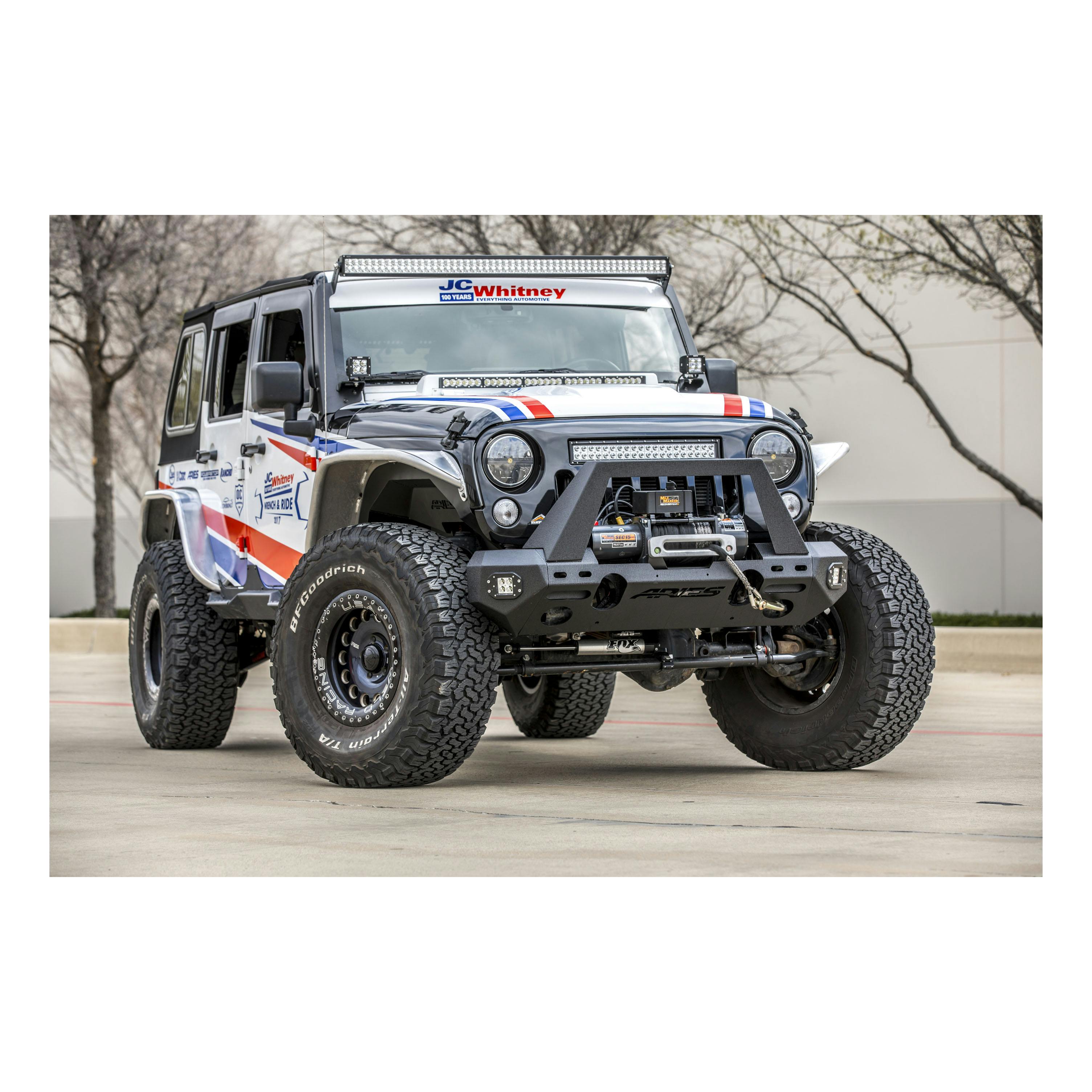 ARIES 1500202 Jeep Wrangler JK Raw Aluminum Front Fender Flares