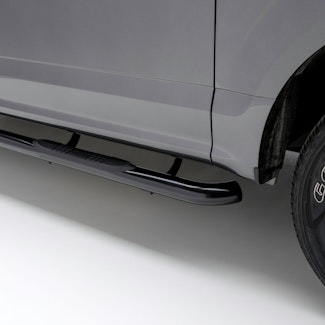 ARIES 204054 3" Round Black Steel Side Bars, Select Silverado, Sierra 1500 Extended Cab