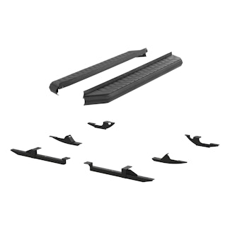 ARIES 2061008 AeroTread 5" x 67" Black Stainless Running Boards, Select Jeep Compass, Patriot