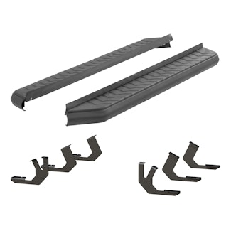 ARIES 2061025 AeroTread 5" x 70" Black Stainless Running Boards, Select Toyota 4Runner