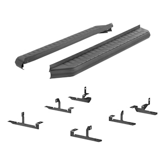 ARIES 2061030 AeroTread 5" x 76" Black Stainless Running Boards, Select Enclave, Traverse