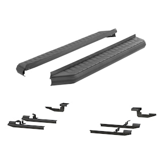 ARIES 2061037 AeroTread 5" x 70" Black Stainless Running Boards, Select Nissan Rogue