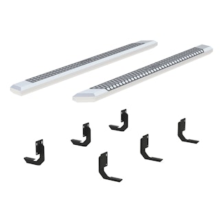 ARIES 2555015 AdvantEDGE 5-1/2" x 91" Chrome Aluminum Side Bars, Select Silverado, Sierra Crew