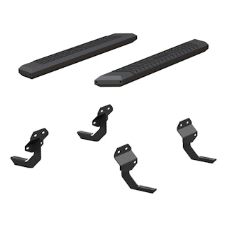 ARIES 2556011 AdvantEDGE 5-1/2" x 53" Black Aluminum Side Bars, Select Ford F150, F250, F350