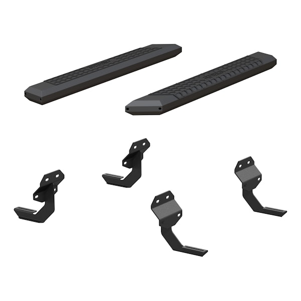 ARIES 2556011 AdvantEDGE 5-1/2" x 53" Black Aluminum Side Bars, Select Ford F150, F250, F350