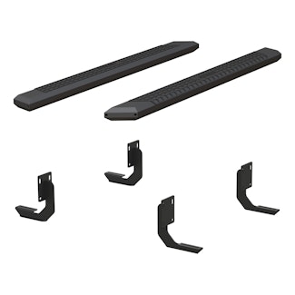 ARIES 2556014 AdvantEDGE 5-1/2" x 75" Black Aluminum Side Bars, Select Ford F-250, F-350