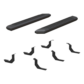 ARIES 2556018 AdvantEDGE 5-1/2" x 53" Black Aluminum Side Bars, Select Toyota Tundra