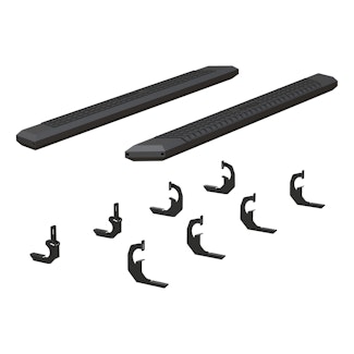 ARIES 2556021 AdvantEDGE 5-1/2" x 75" Black Aluminum Side Bars, Select Silverado, Sierra