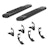 ARIES 4445024 6" x 53" Black Aluminum Oval Side Bars, Select Ford F-250, F-350, F-450, F-550