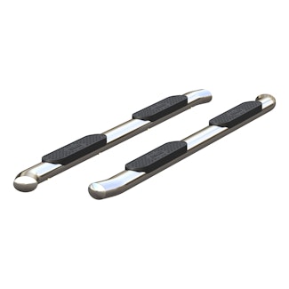ARIES S224053-2 4" Polished Stainless Oval Side Bars, Select Silverado, Sierra 1500, 2500, 3500