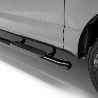 ARIES S224054 4" Black Steel Oval Side Bars, Select Silverado, Sierra 1500 Extended Cab