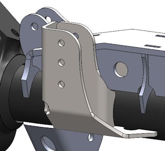 Artec Industries BR1139 Raised Tracbar Bracket for 3.5 in DIAMETER Front Axle