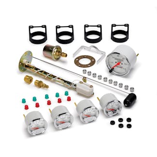 AutoMeter Products 1300-00408 Arctic White 5 Pc Kit Box W/Mech Speedo, GM