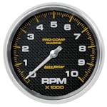 AutoMeter Products 200801-40 Tachometer, Marine Carbon Fiber 5, 10K RPM