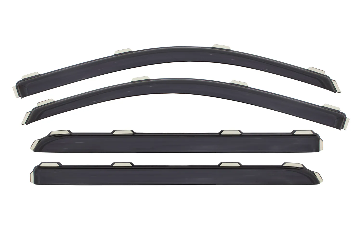 AVS 194536 Ventvisor Deflector; Smoke; In-Channel; 4 pc.