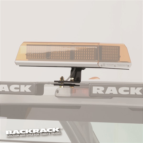 BACKRACK 91002REC Light Bracket, 16" x 7" Base, Center Mount, Gloss Black