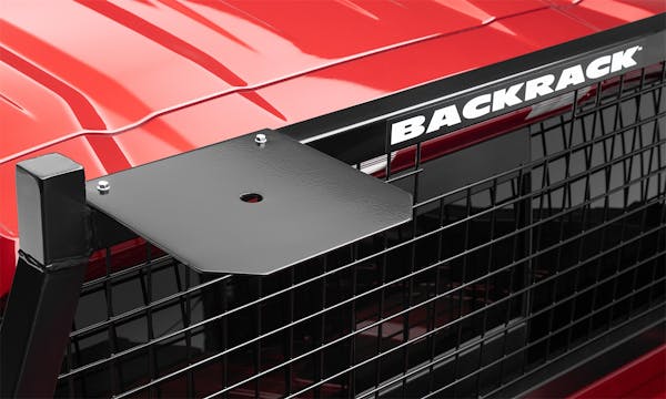 BACKRACK 41000 Light Bracket, 11" x 11" Base, Safety Rack Universal, Gloss Black