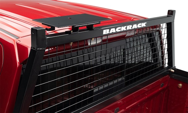 BACKRACK 91002RECF Light Bracket, 16" x 7" Base, Center Mount Folding, Gloss Black