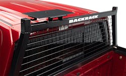 BACKRACK 91002RECF Light Bracket, 16" x 7" Base, Center Mount Folding, Gloss Black