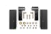 BACKRACK 30201 Hardware Kit - Standard No Drill  Gloss Black