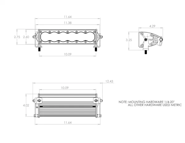 Baja Designs Black OnX6 Rock Guard For 10 Inch Light Bar Baja Designs Black OnX6 Rock Guard For 10 Inch Light Bar