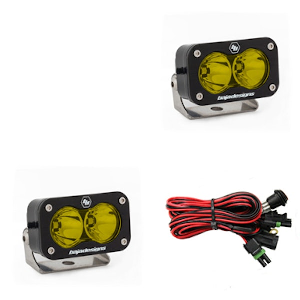 Baja Designs 487811 S2 Pro Black LED Auxiliary Light Pod Pair