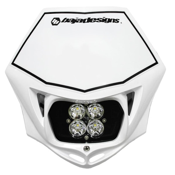 Baja Designs 557001WT Motorcycle Squadron Sport (D/C) Headlight Kit w/ Shell