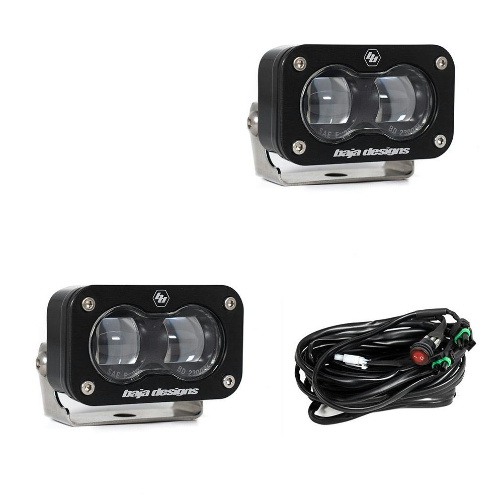 ❇️tsu. ❇️ Baja Designs 237801 S2 SAE LED Auxiliary Light Pod Pair