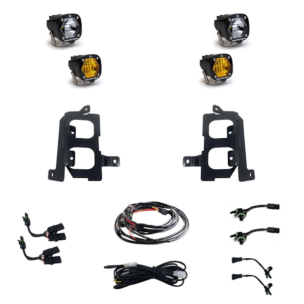 Baja Designs 448084 GMC 1500 (19-On) Clear Spot/Amber W/C FPK Baja Designs
