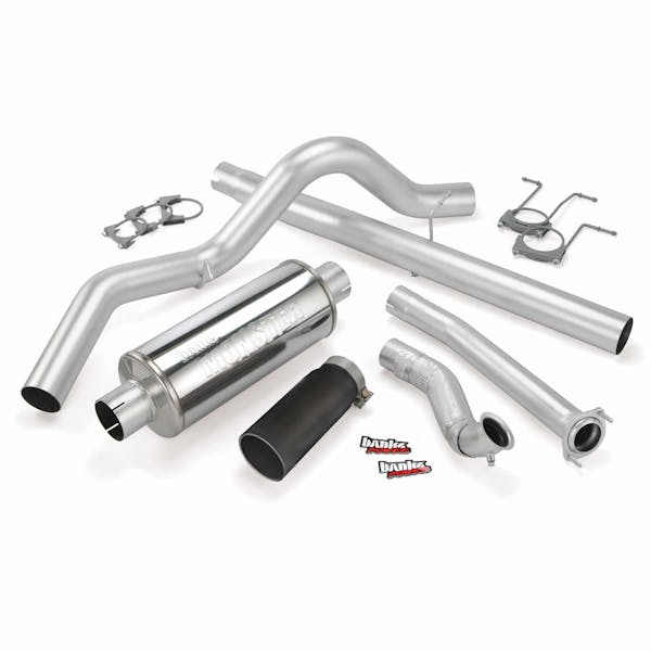 Banks Power 46299-B Monster Exhaust System; S/S-Black Tip-1994-97 Ford 7.3L; Cclb