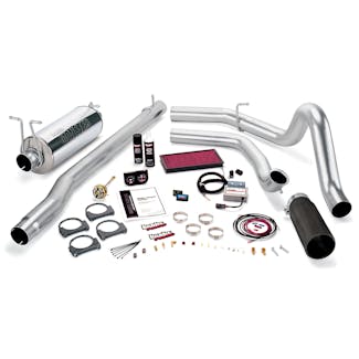 Banks Power 47546-B Stinger System; Single Exh; S/S-Black Tip-99 1/2-03 Ford 7.3L F250/350; Auto