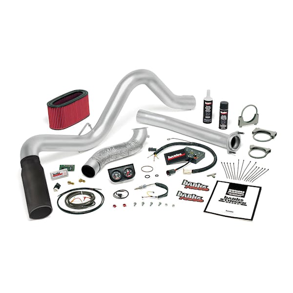 Banks Power 48557-B Stinger System; Single Exh; S/S-Black Tip-1995 1/2-97 Ford 7.3L; Auto