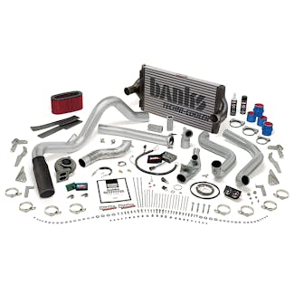 Banks Power 48561-B PowerPack System; Single Exh; S/S-Black Tip-1995 1/2-97 Ford 7.3L; Auto