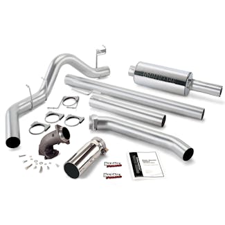Banks Power 48637 Monster Exhaust W/Power Elbow; S/S-Chrome Tip-1998-02 Dodge 5.9L Std Cab