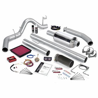 Banks Power 49363-B Stinger System; Single Exh; S/S-Black Tip-1998 Dodge 5.9L; Std Cab