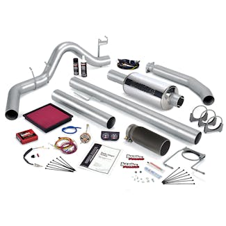 Banks Power 49364-B Stinger System; Single Exh; S/S-Black Tip-1998 Dodge 5.9L; Ext Cab