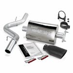 Banks Power 51315-B Monster Exhaust System; S/S-Black Tip-2004-06 Jeep 4.0L Wrnglr Unltd