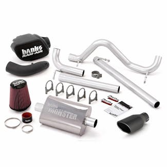 Banks Power 51340-B Stinger System (no AutoMind); Single Exh; S/S-Black Tip-07-11 Jeep 3.8L Wrangler